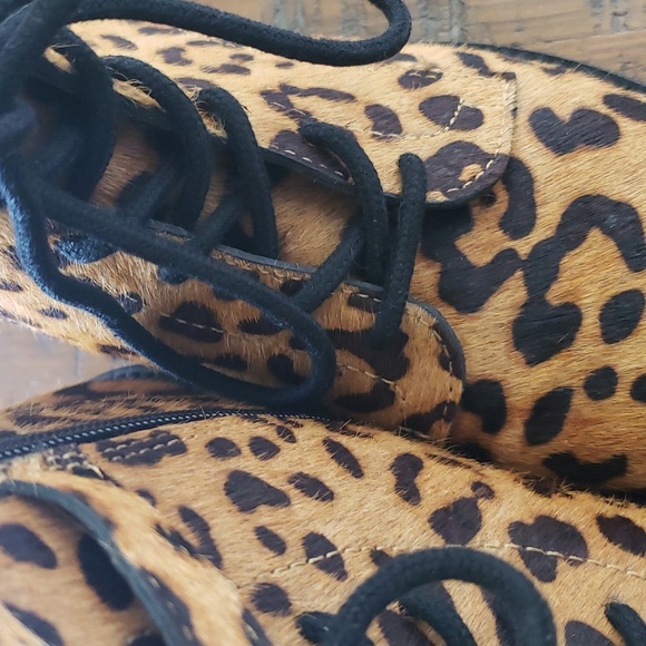 Antonio Melani Bertlli Moto Combat leopard Boots size 8 NWOT - Picture 4 of 8